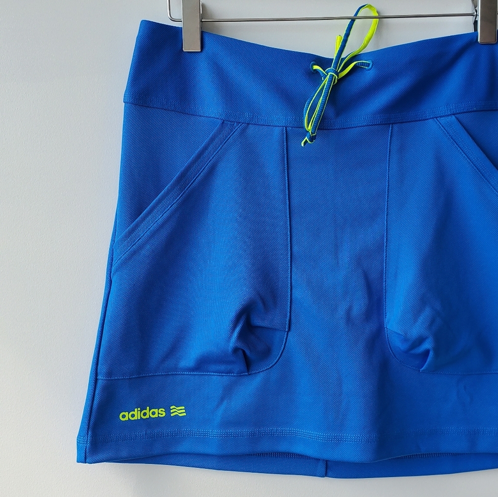 Adidas Neon Blue & yellow Tennis Skirt with shorts